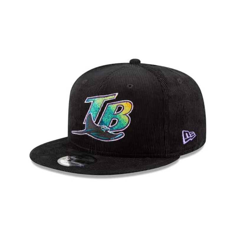 MLB Tampa Bay Rays Corduroy 9Fifty Snapback (XUQ5244) - Black New Era Caps